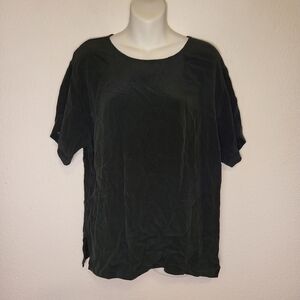 Yasuko Dark Green Blouse size Small Made in USA
